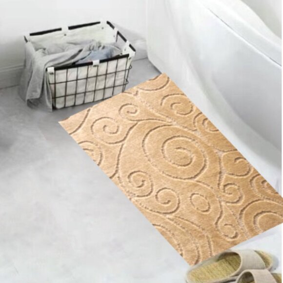 Scroll 18X30'' Accent Rug Non-Slip Taupe - Picture 2 of 5